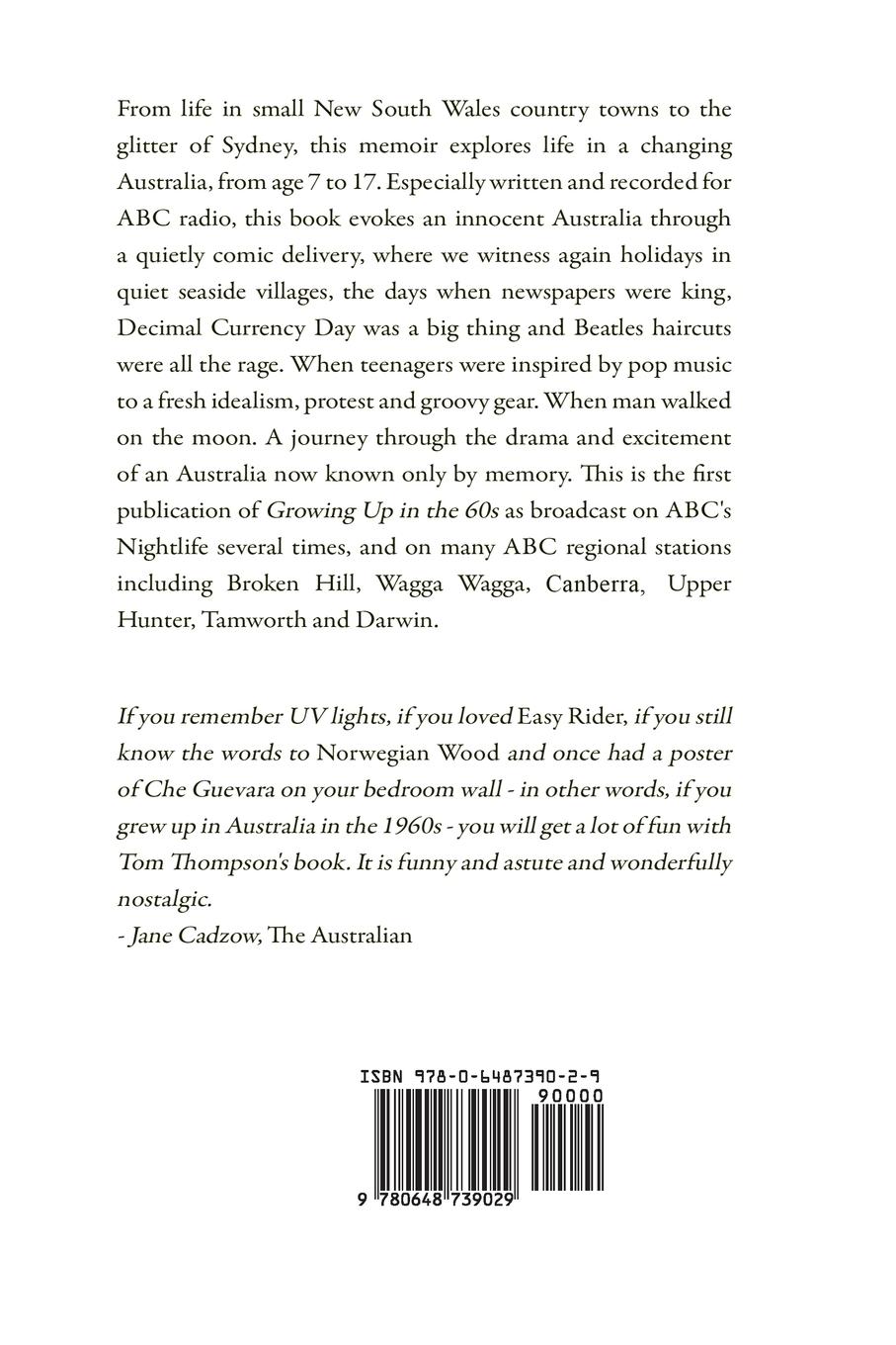 Rückseitencover Growing Up in the 60s