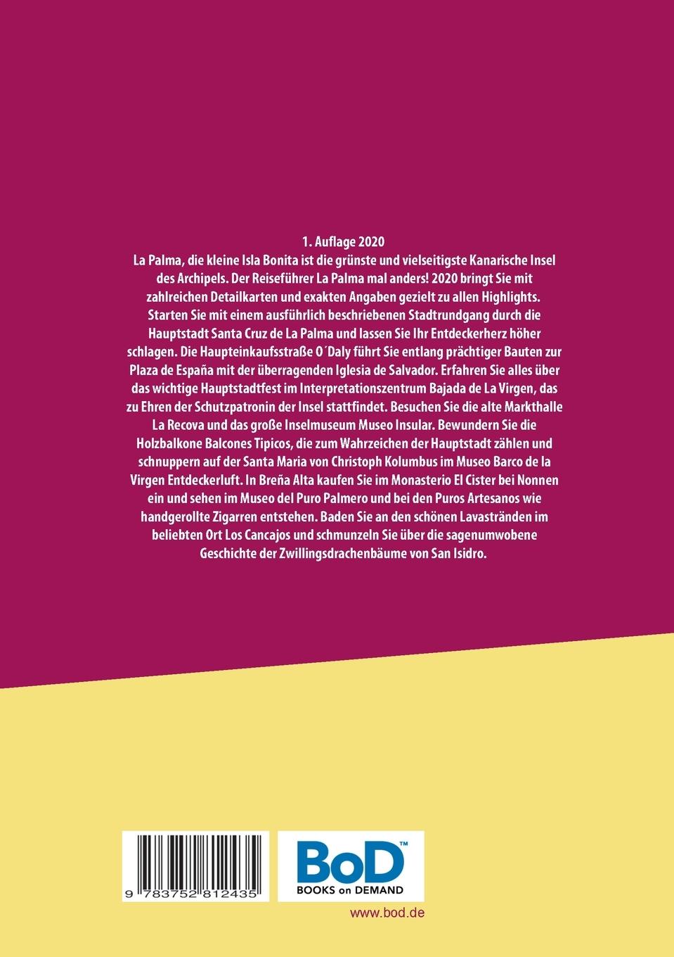 Rückseitencover La Palma ...mal anders! Reiseführer 2020