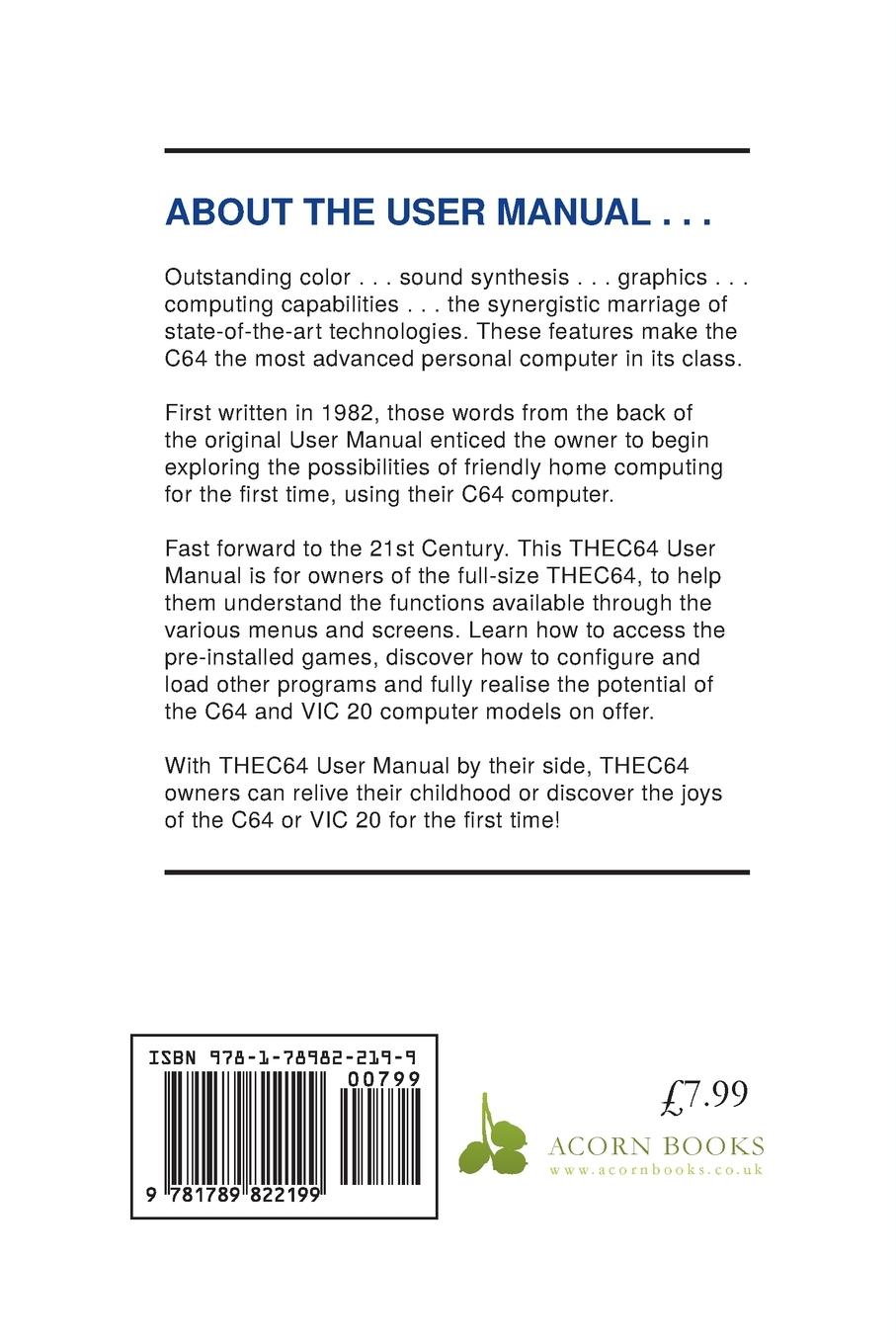 Rückseitencover THEC64 MicroComputer User Manual