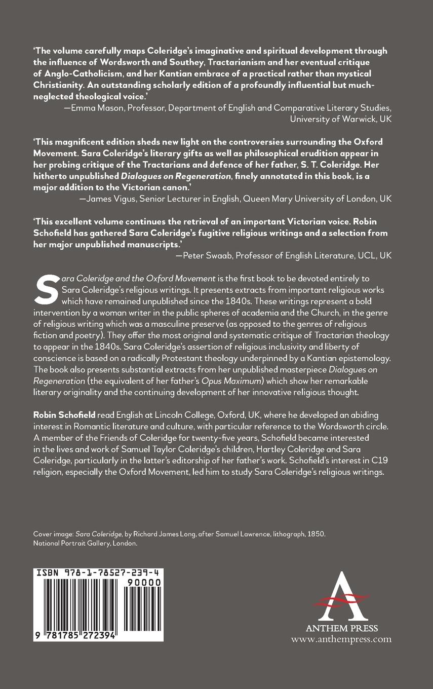 Rückseitencover Sara Coleridge and the Oxford Movement