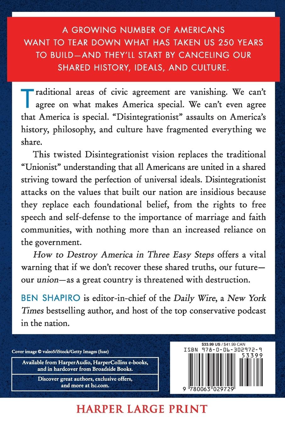 Rückseitencover How to Destroy America in Three Easy Steps LP