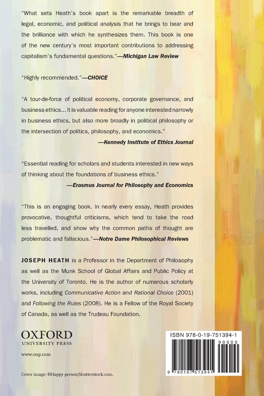 Rückseitencover Morality, Competition, and the Firm