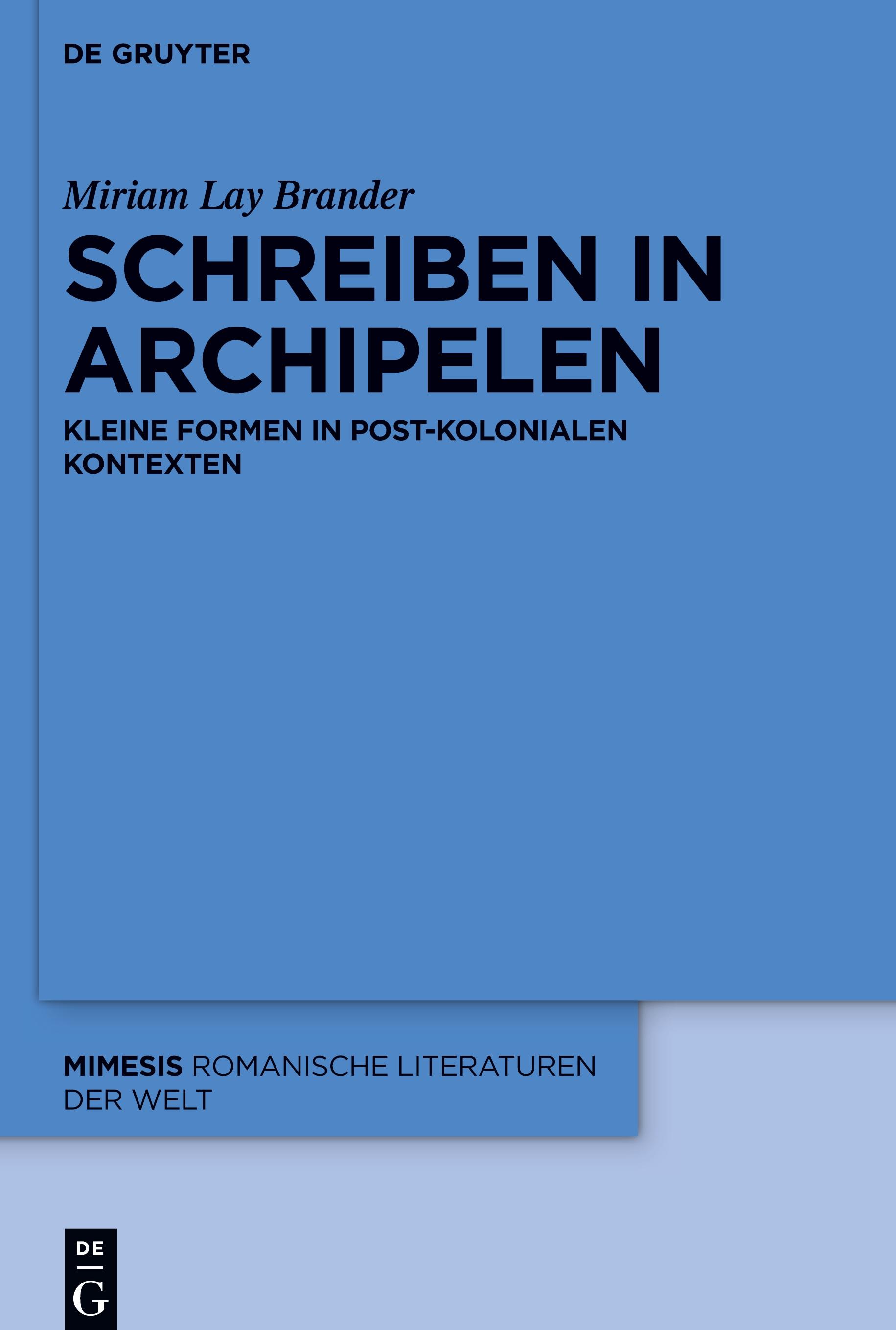 Vorderes Coverbild Schreiben in Archipelen