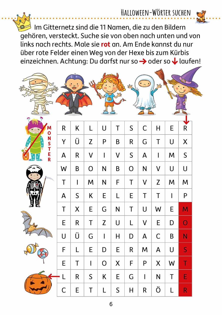 Beispielinhalt (Bild) Rätselblock ab 7 Jahre - Band 2