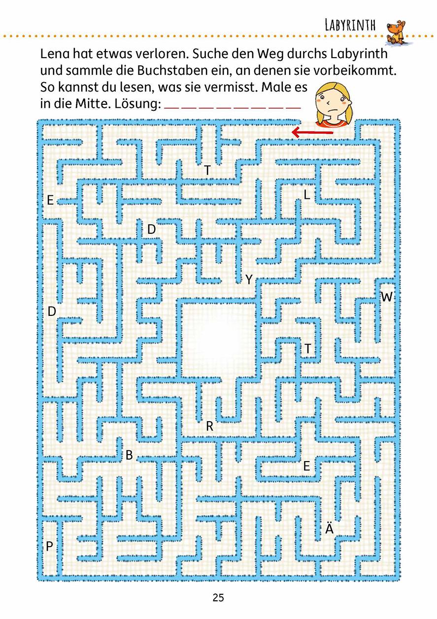 Beispielinhalt (Bild) Rätselblock ab 7 Jahre - Band 2