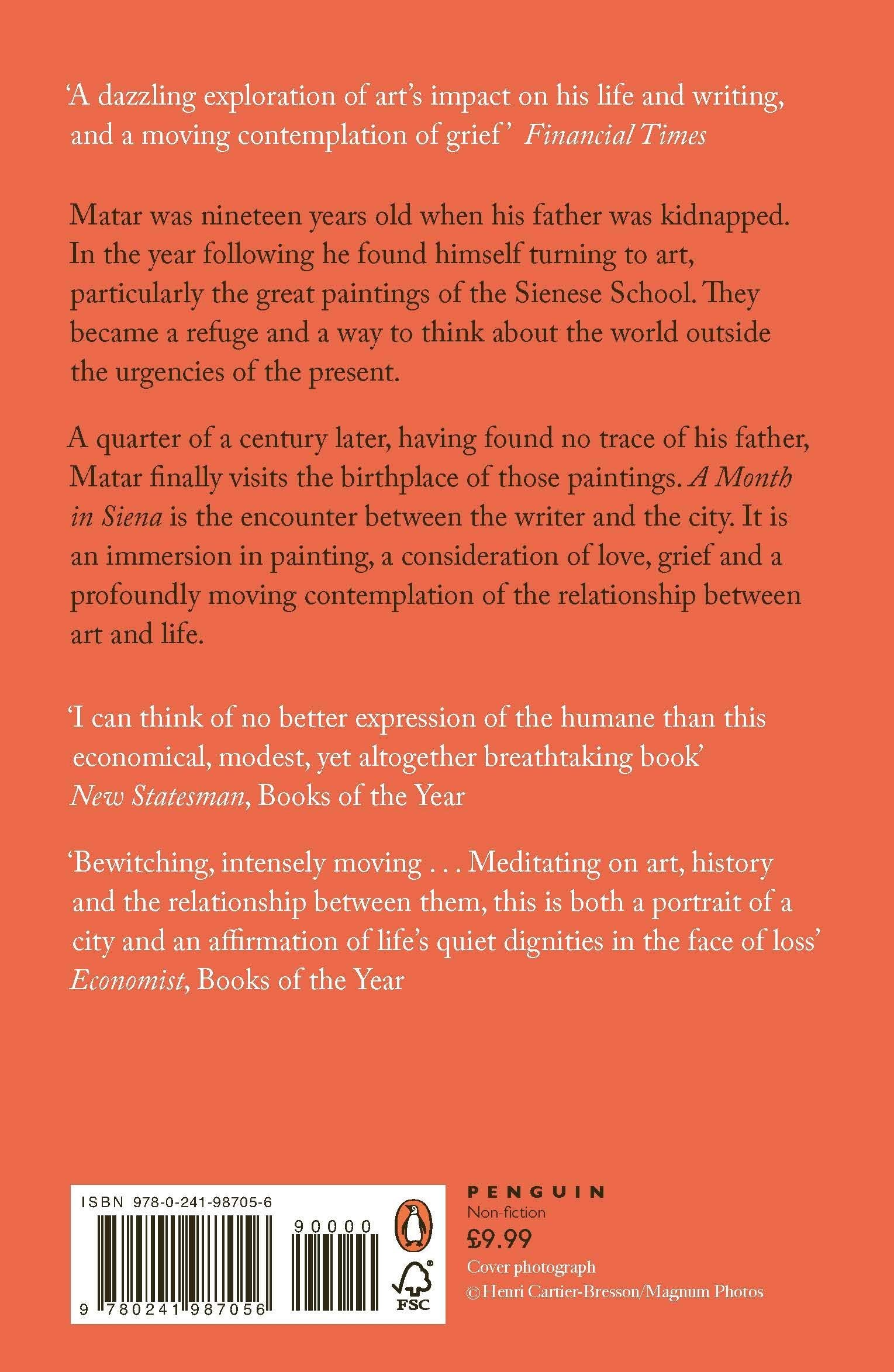 Rückseitencover A Month in Siena