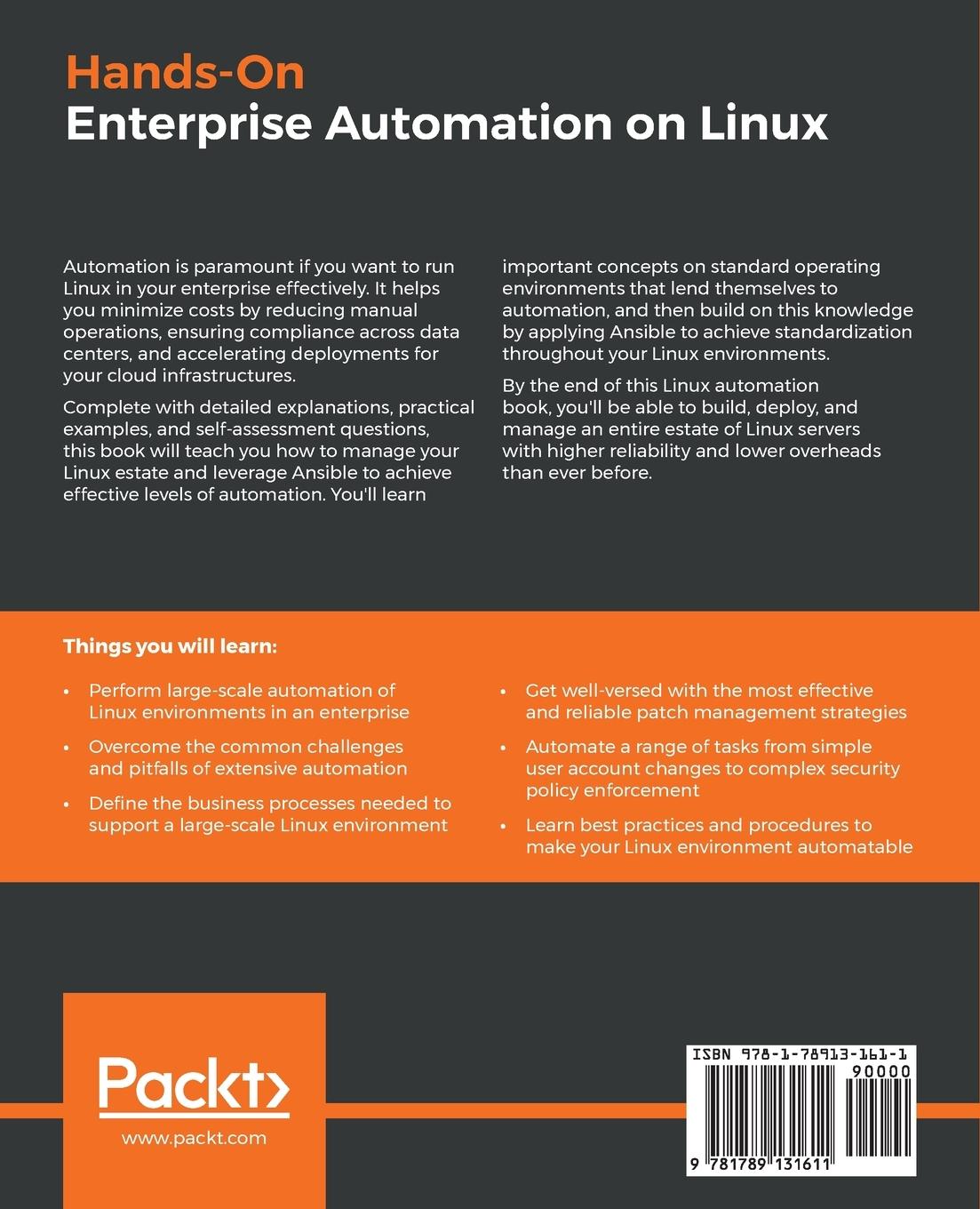 Rückseitencover Hands-On Enterprise Automation on Linux