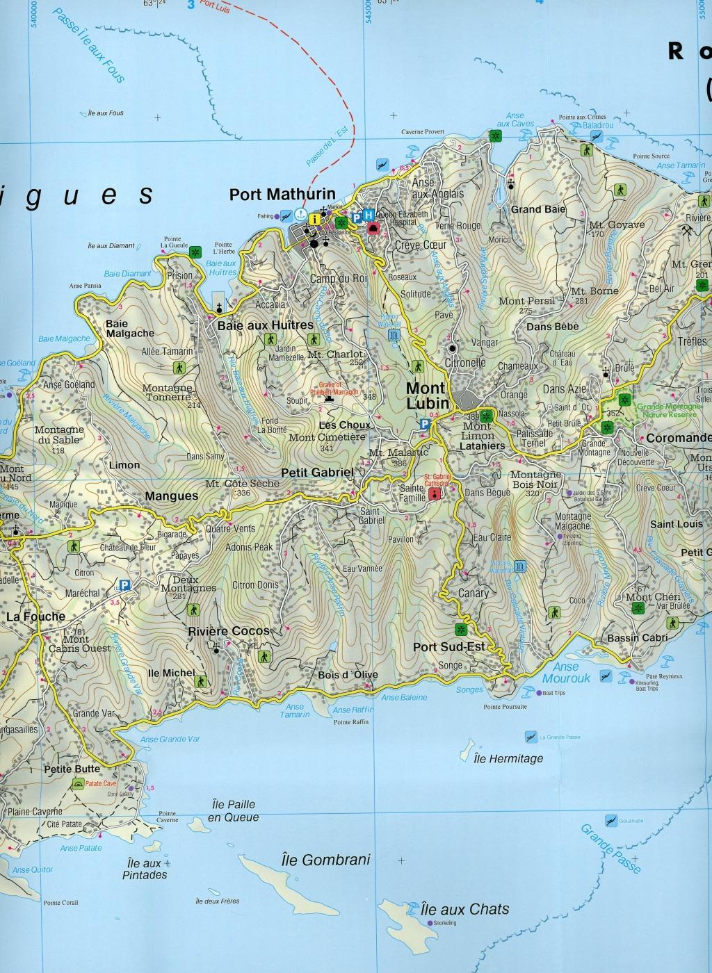 Beispielinhalt (Bild) Mauritius - Rodrigues, Autokarte 1:50.000