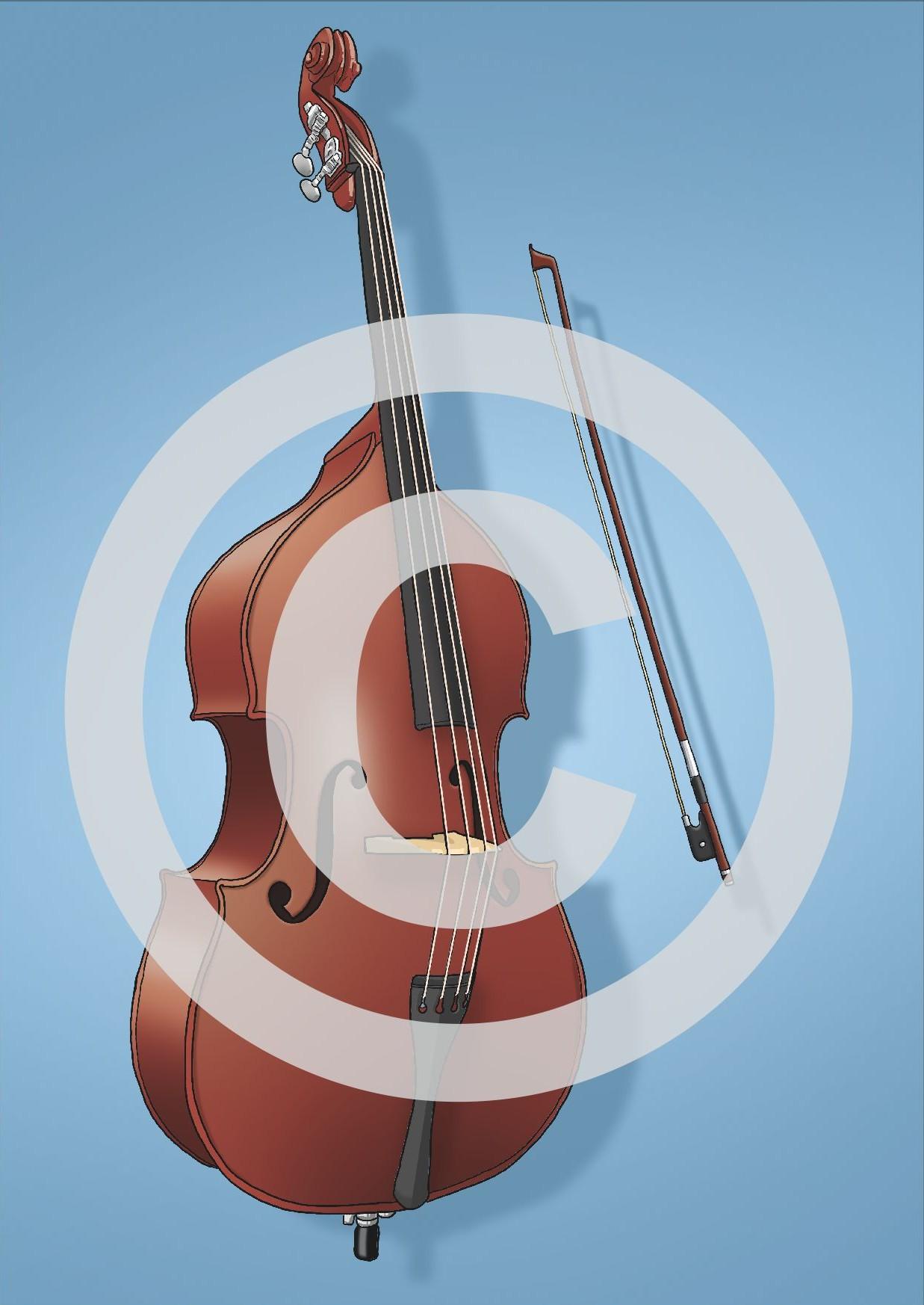 Beispielinhalt (Bild) Musikinstrumente auf Karten