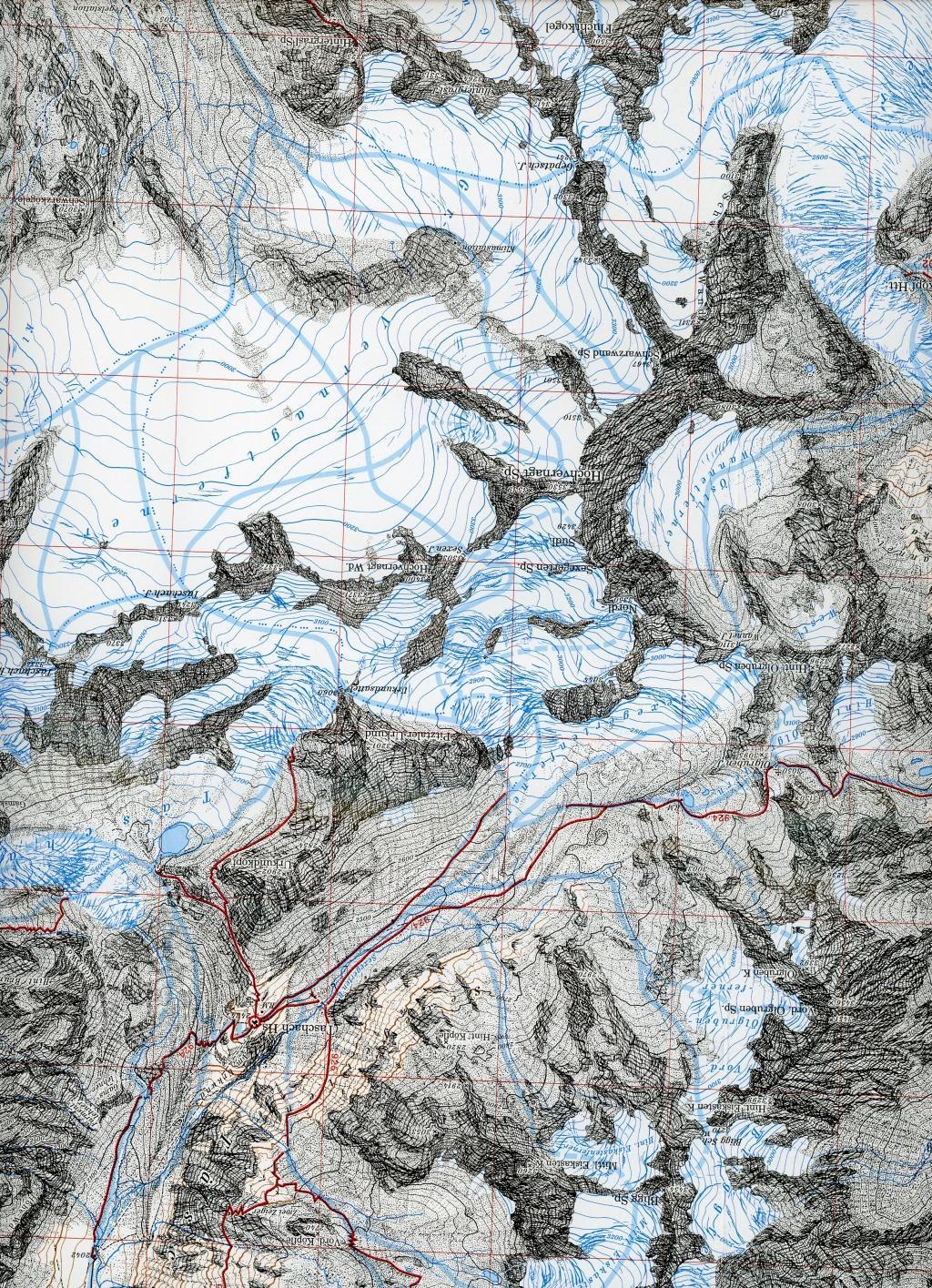 Beispielinhalt (Bild) DAV Alpenvereinskarte 30/2 Ötztaler Alpen Weißkugel 1 : 25 000