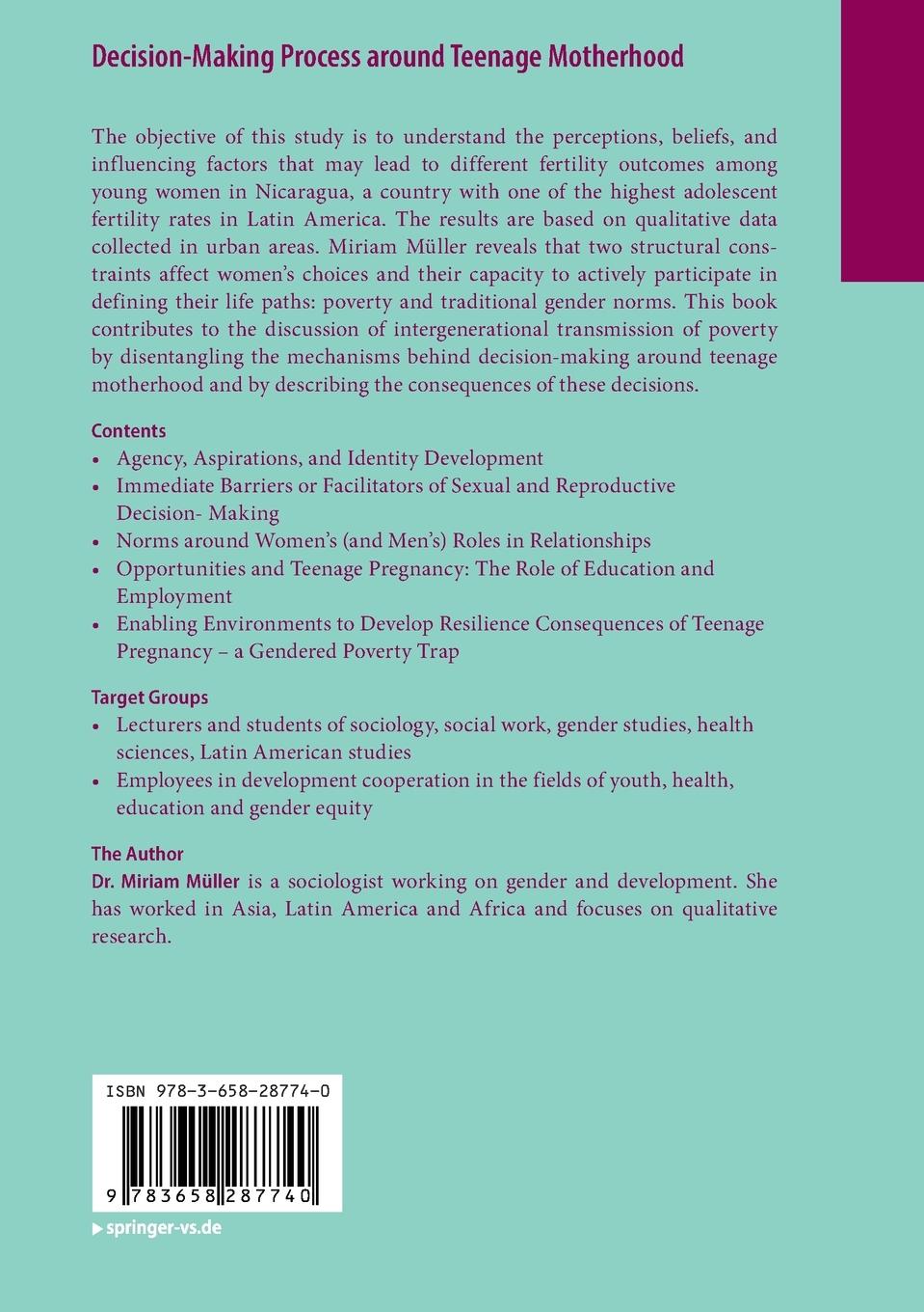 Rückseitencover Decision-Making Process around Teenage Motherhood