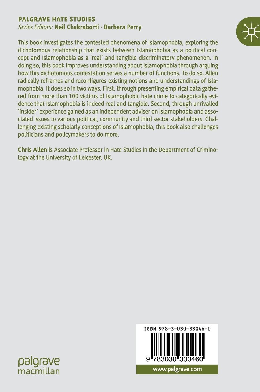 Rückseitencover Reconfiguring Islamophobia