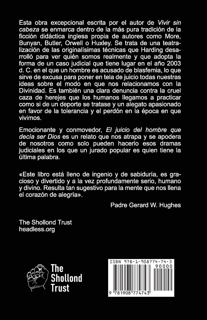 Rückseitencover El juicio del hombre que decía ser Dios