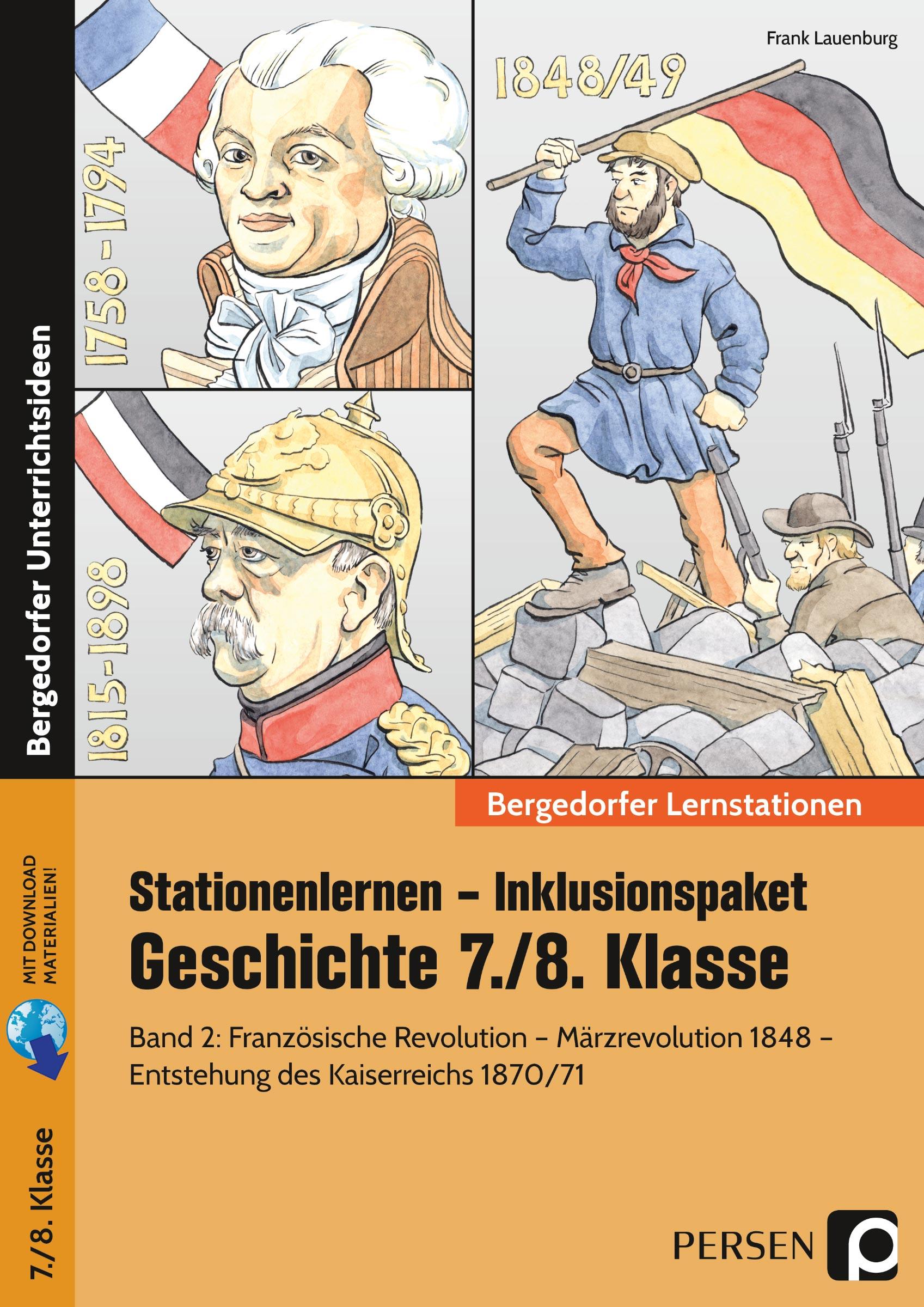 Vorderes Coverbild Stationenlernen Geschichte 7/8 Band 2 - inklusiv