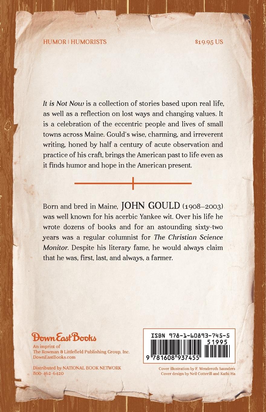 Rückseitencover It is Not Now