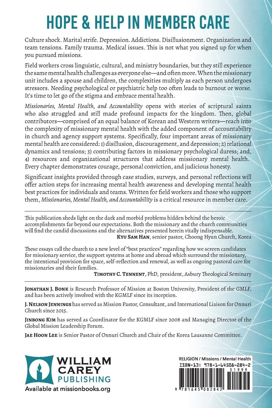 Rückseitencover Missionaries, Mental Health, and Accountability