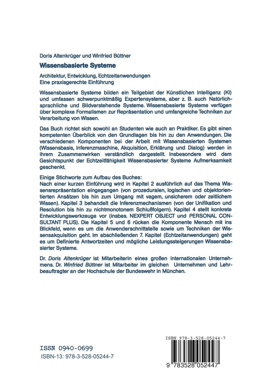 Rückseitencover Wissensbasierte Systeme