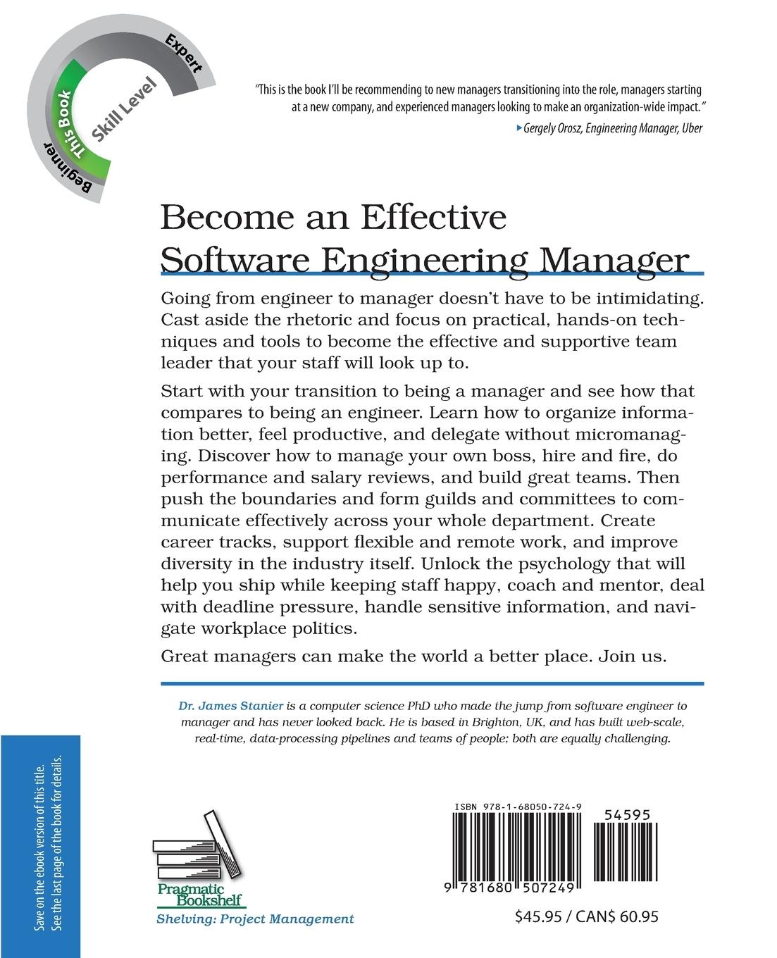 Rückseitencover Become an Effective Software Engineering Manager