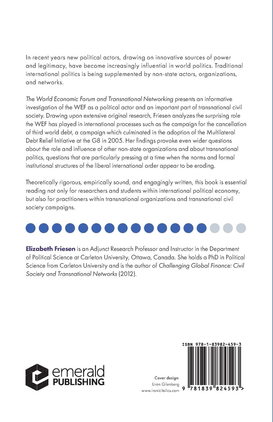 Rückseitencover The World Economic Forum and Transnational Networking