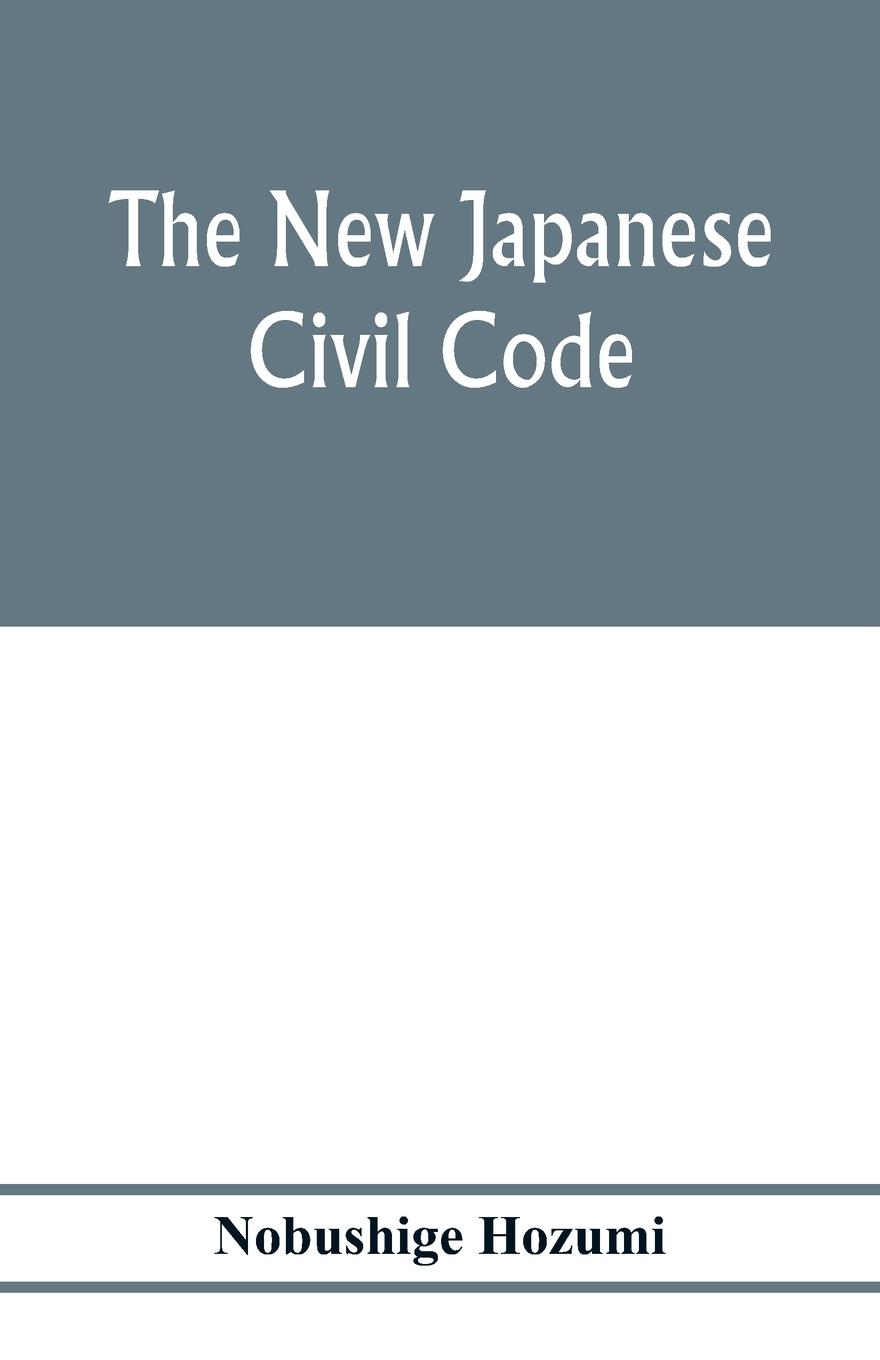Vorderes Coverbild The new Japanese civil code