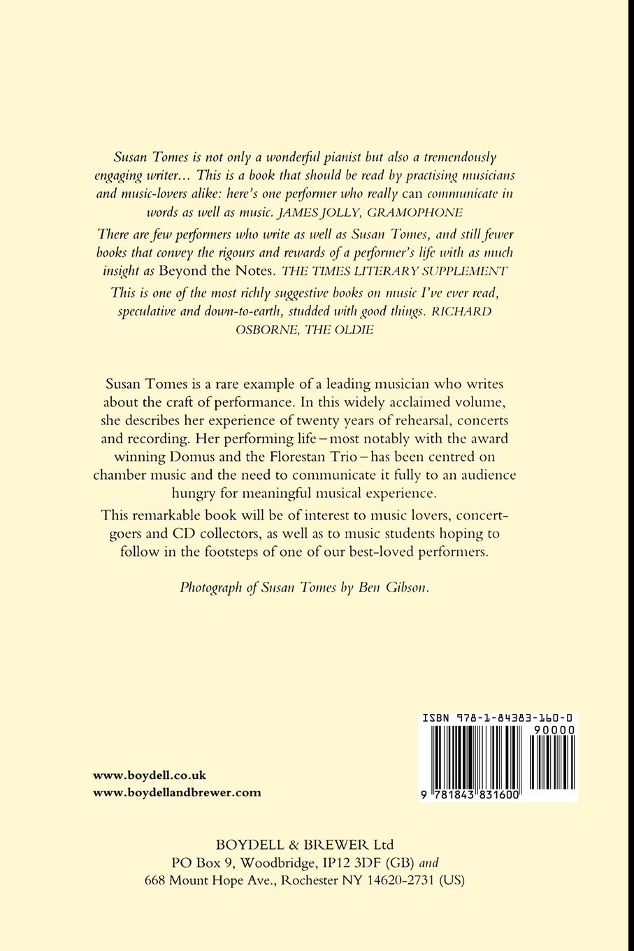 Rückseitencover Beyond the Notes