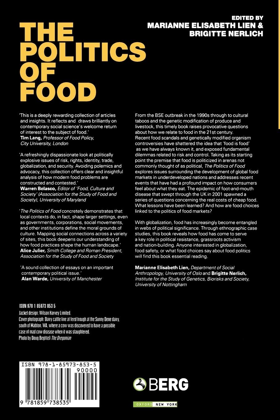 Rückseitencover The Politics of Food