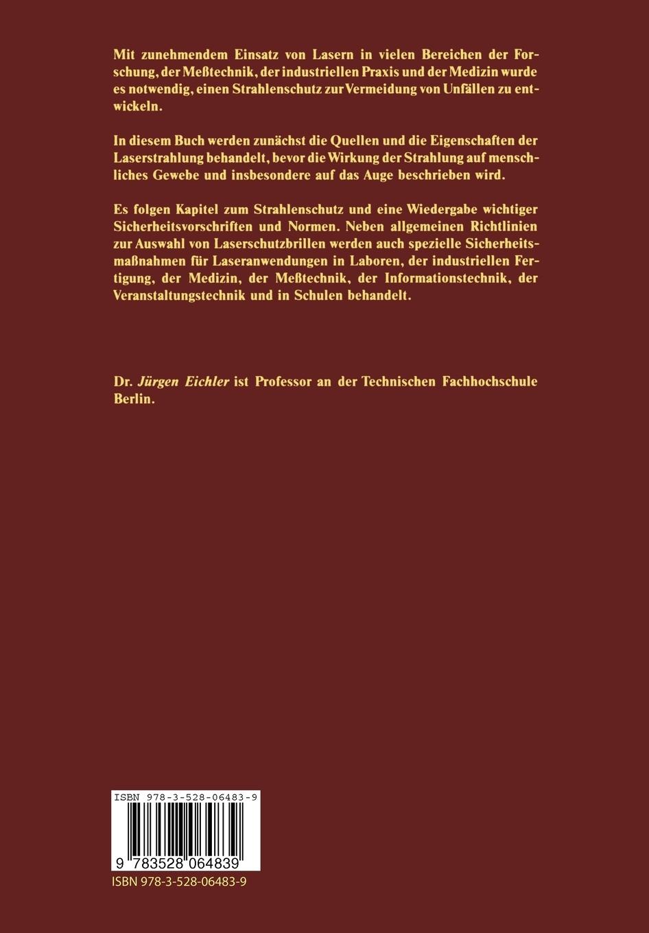 Rückseitencover Laser und Strahlenschutz