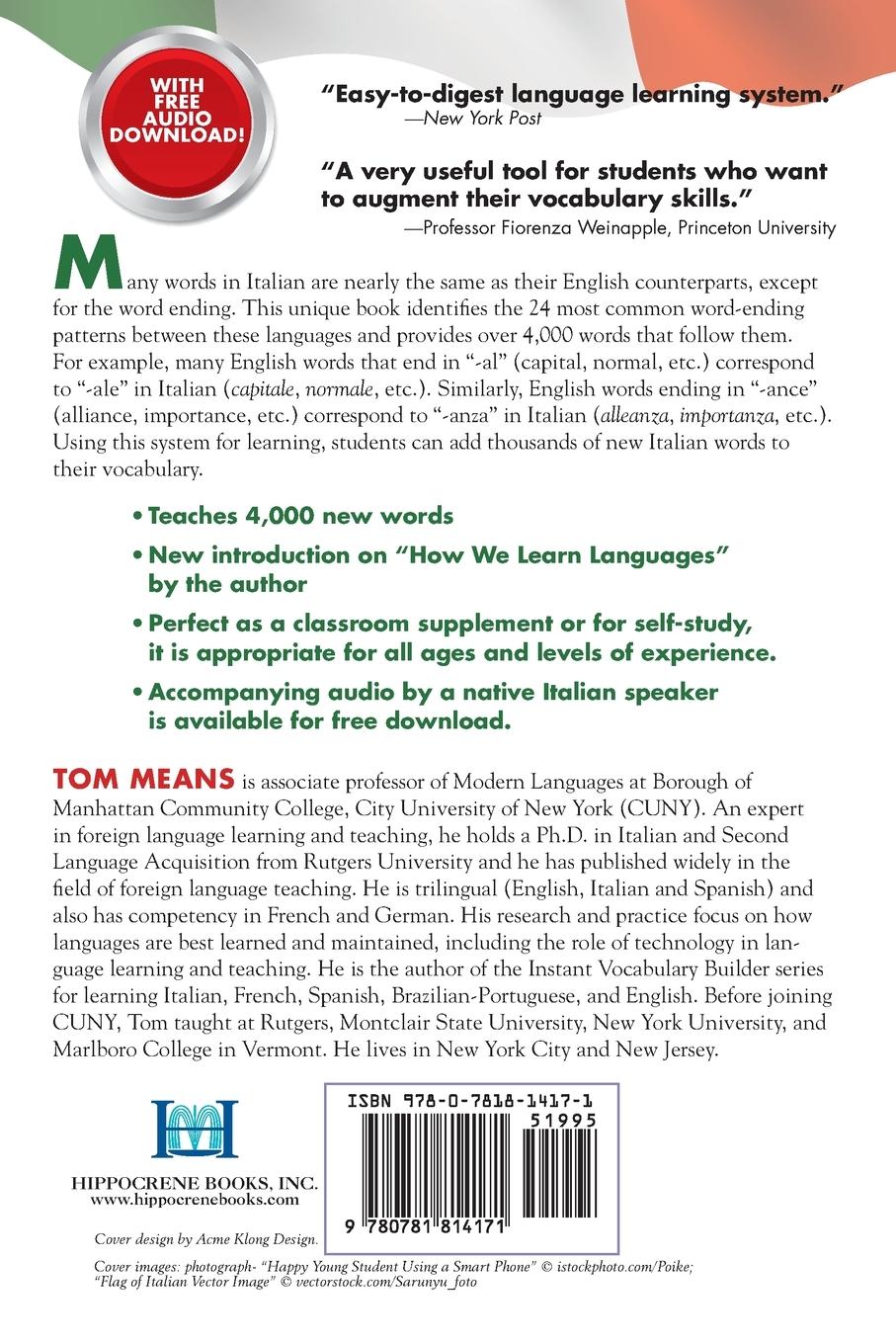 Rückseitencover Instant Italian Vocabulary Builder with Online Audio