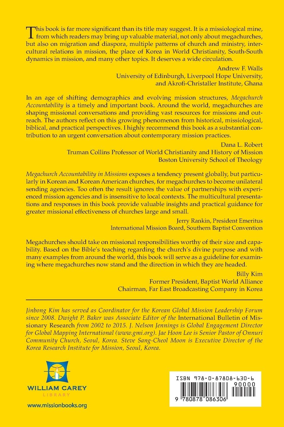 Rückseitencover Megachurch Accountability in Missions