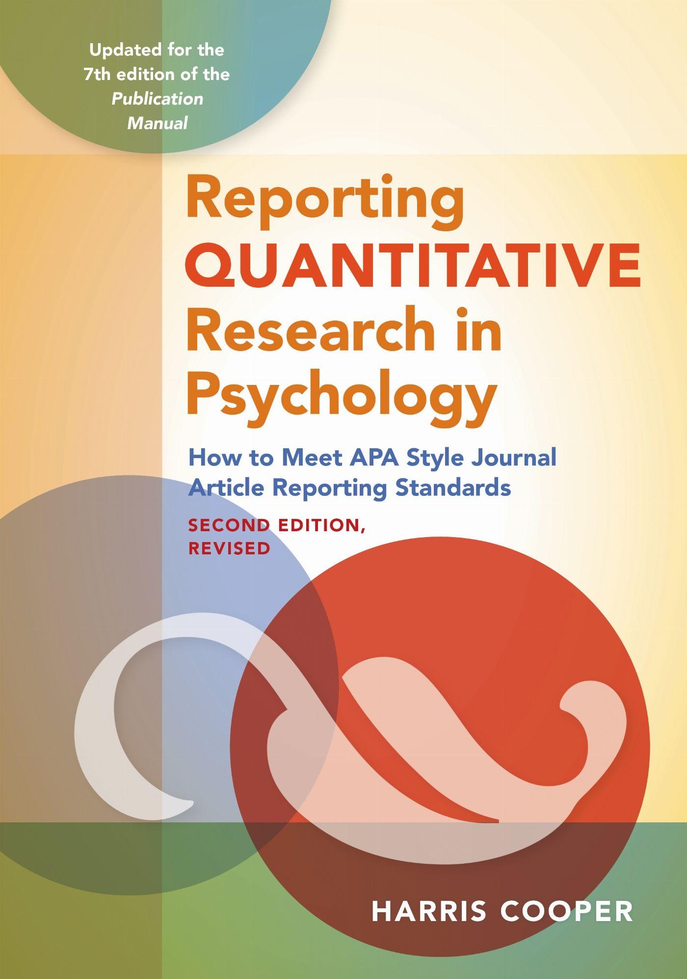 Vorderes Coverbild Reporting Quantitative Research in Psychology