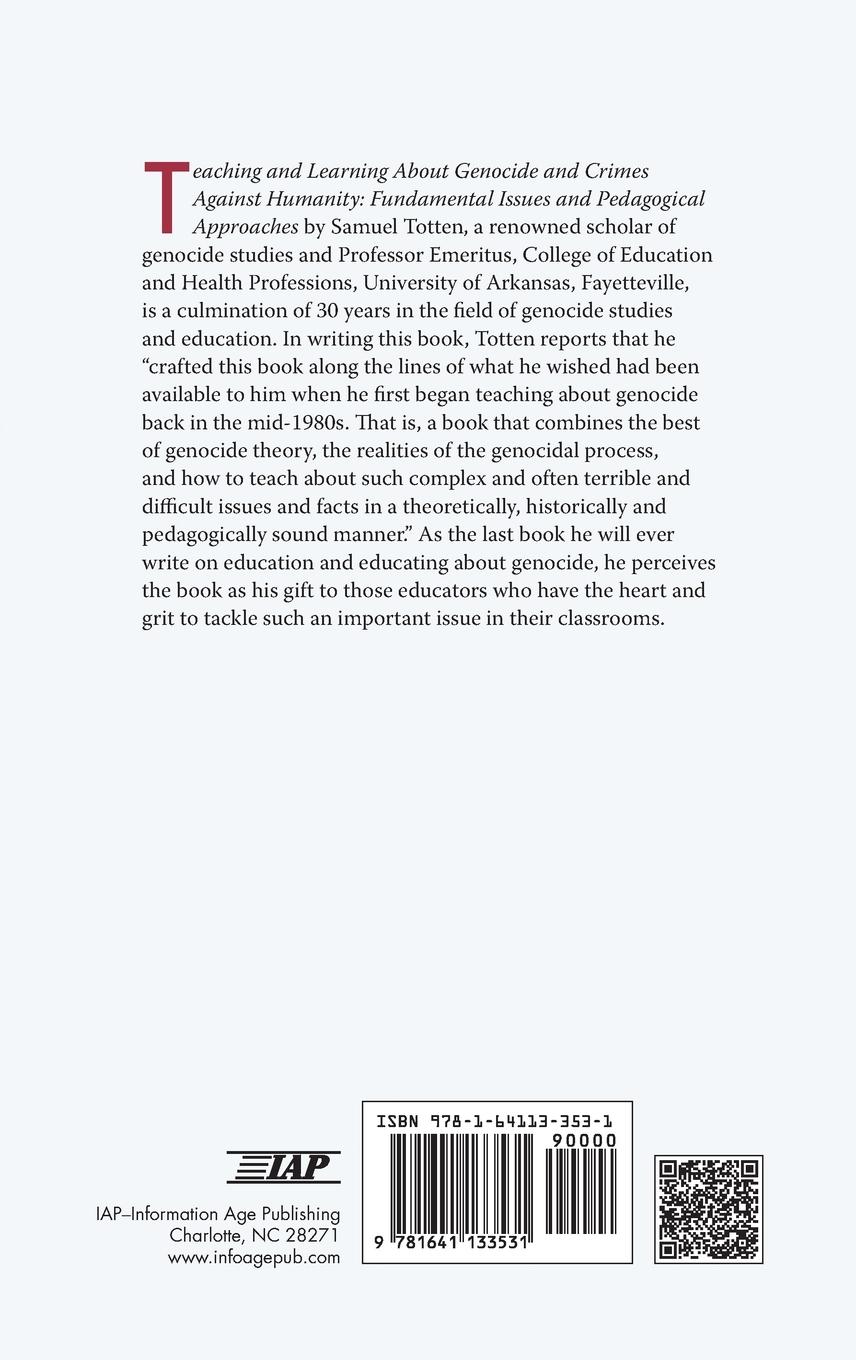 Rückseitencover Teaching and Learning About Genocide and Crimes Against Humanity