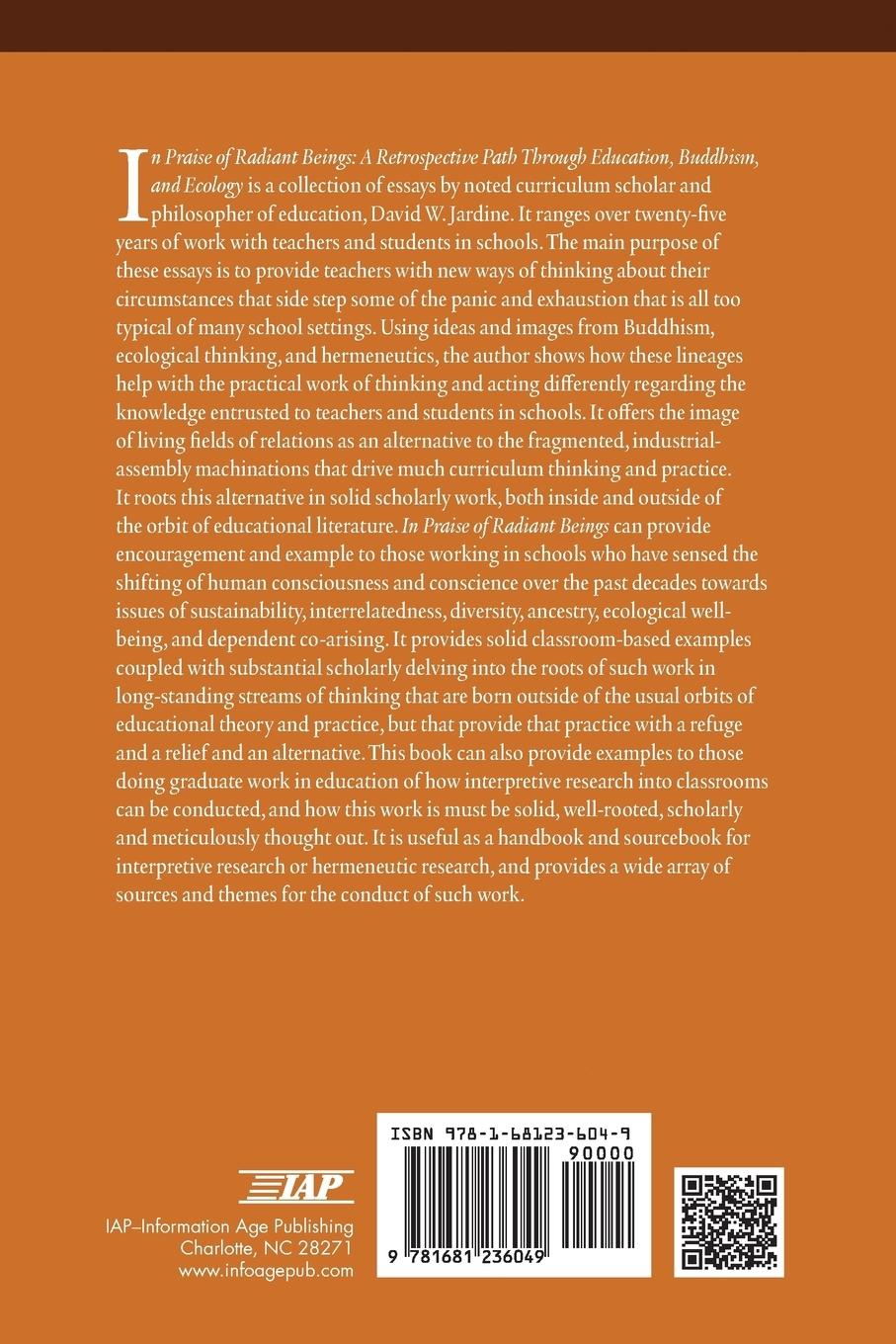 Rückseitencover In Praise of Radiant Beings