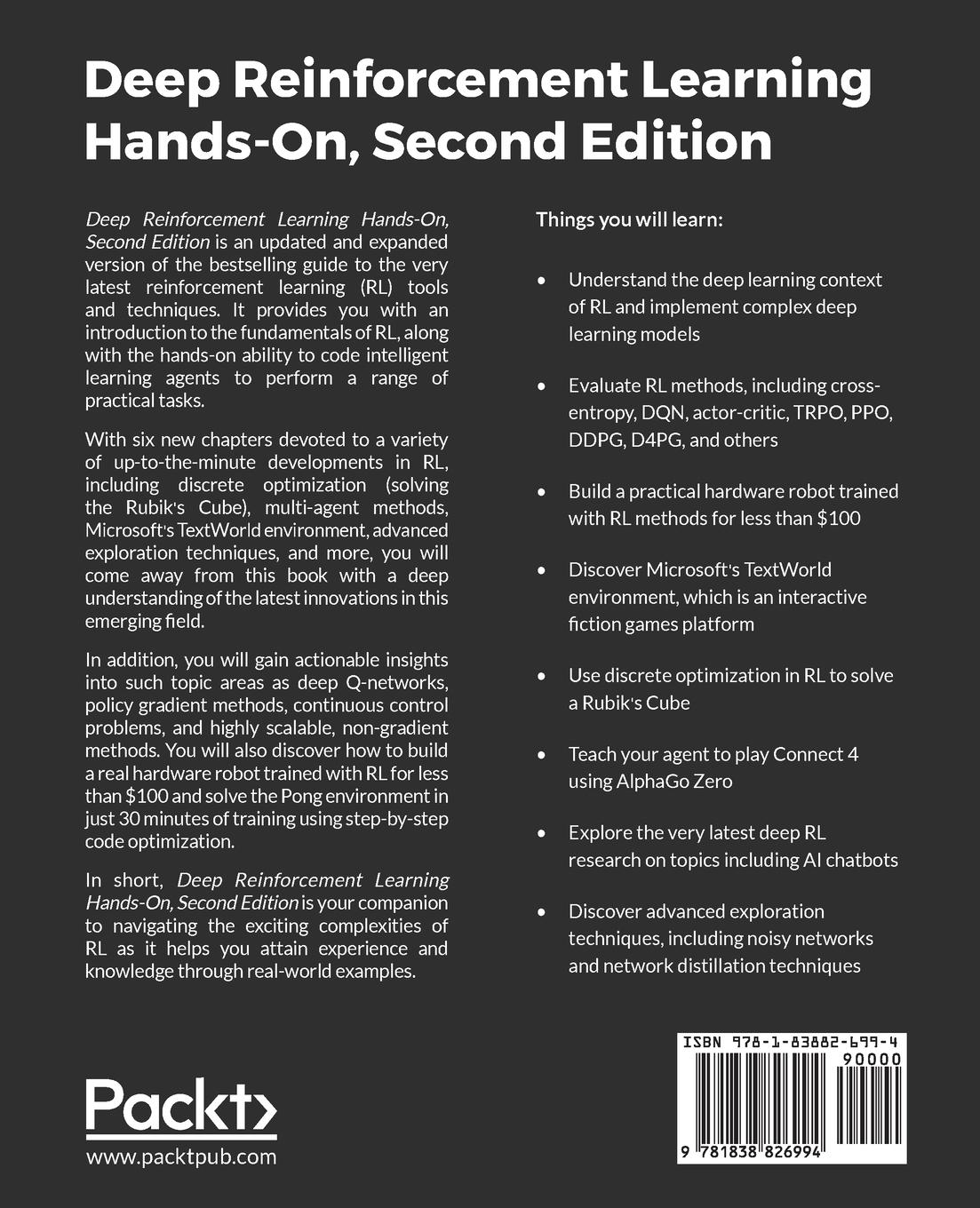 Rückseitencover Deep Reinforcement Learning Hands-On - Second Edition