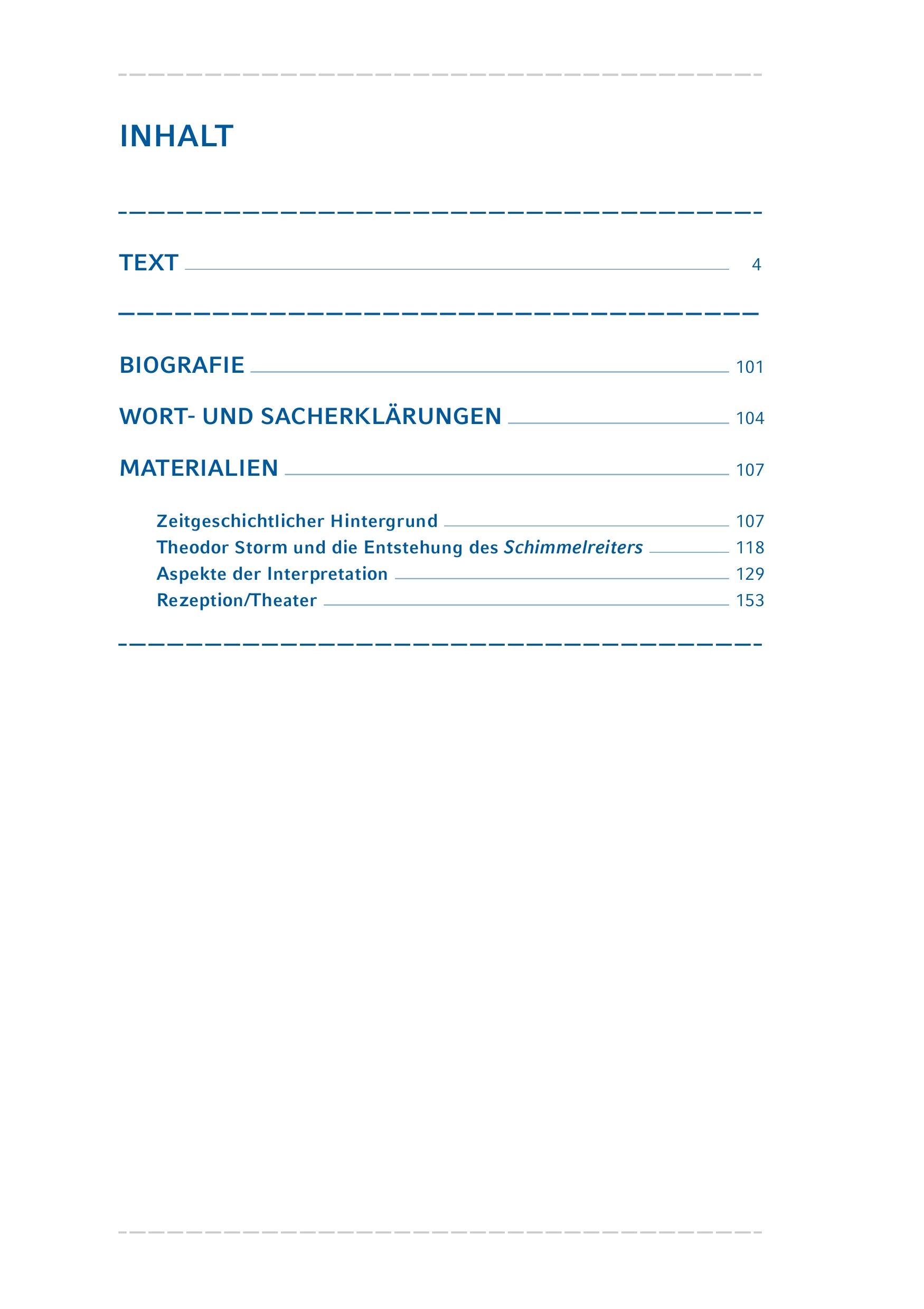 Beispielinhalt (Bild) Der Schimmelreiter. Hamburger Leseheft plus Königs Materialien