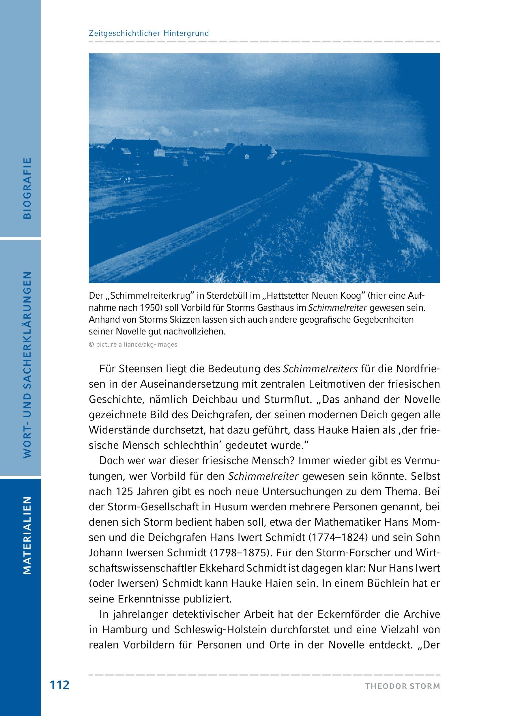 Beispielinhalt (Bild) Der Schimmelreiter. Hamburger Leseheft plus Königs Materialien