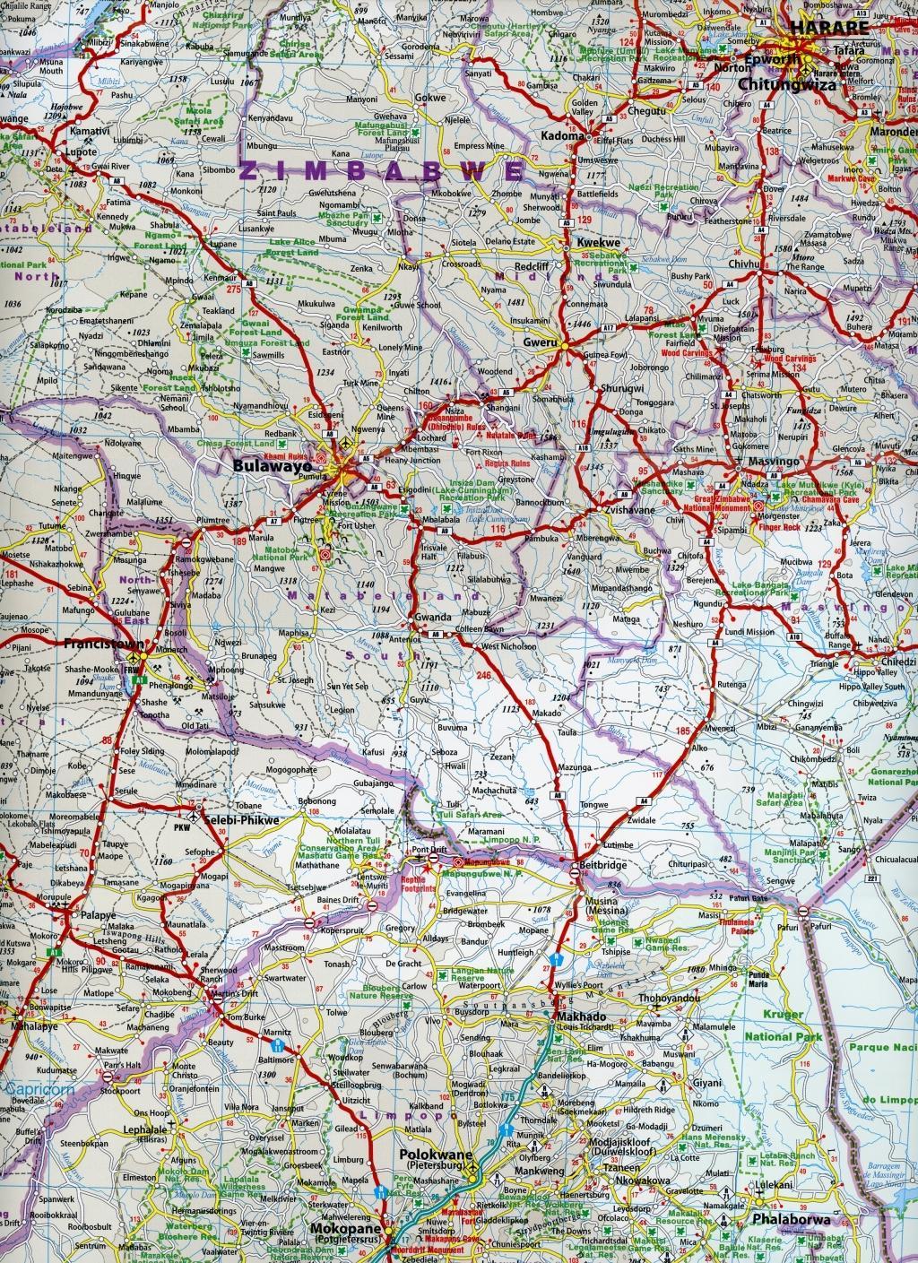 Beispielinhalt (Bild) Reise Know-How Landkarte Southern Africa / Südliches Afrika 1 : 2 500 000