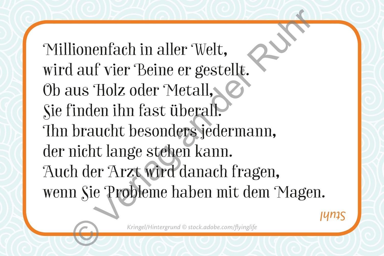 Beispielinhalt (Bild) Das Schmunzelspiel für Senioren und Seniorinnen
