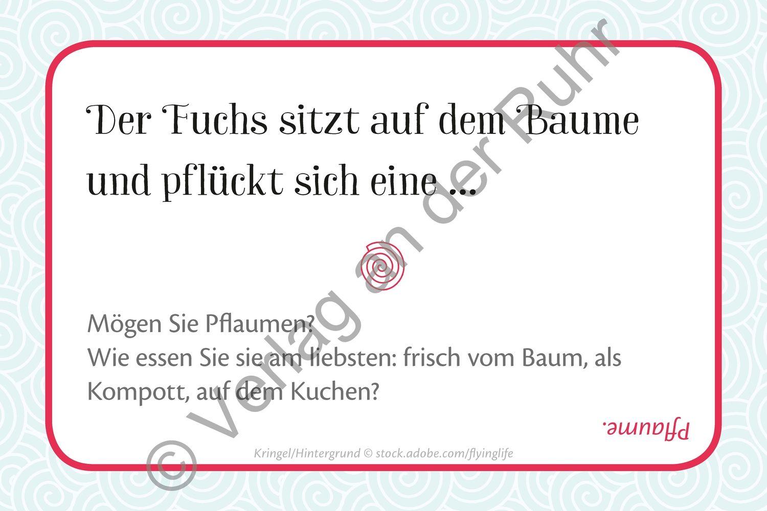 Beispielinhalt (Bild) Das Schmunzelspiel für Senioren und Seniorinnen