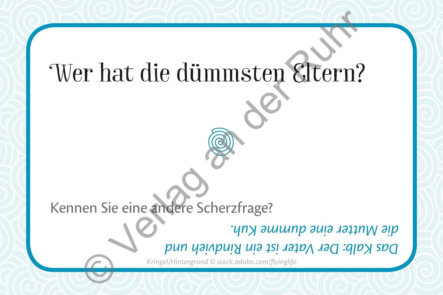 Beispielinhalt (Bild) Das Schmunzelspiel für Senioren und Seniorinnen