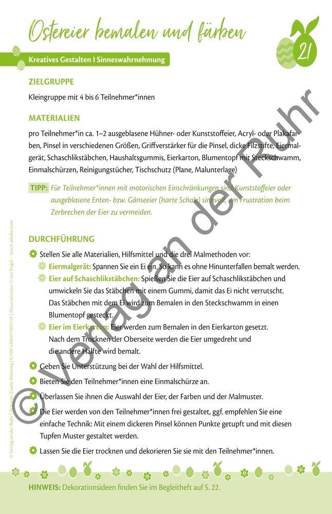 Beispielinhalt (Bild) Unser Frühlingskalender für die Seniorenbetreuung