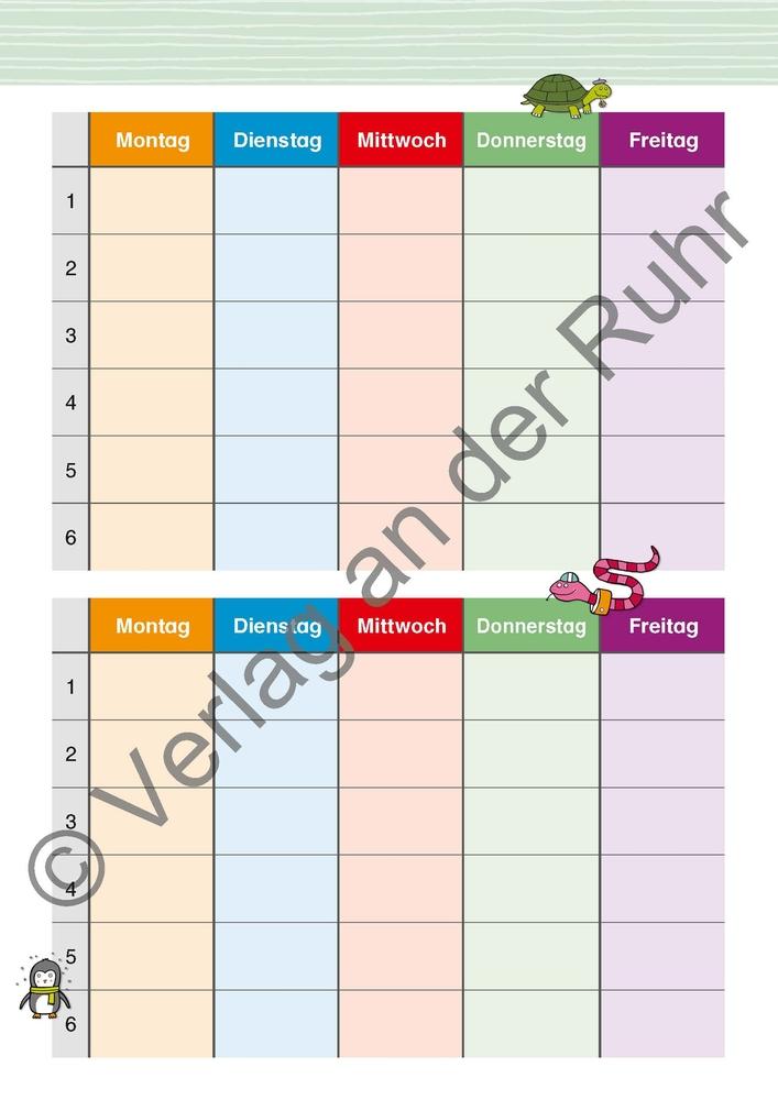 Beispielinhalt (Bild) Meine Hausaufgaben - Ein Heft für die 1. Klasse