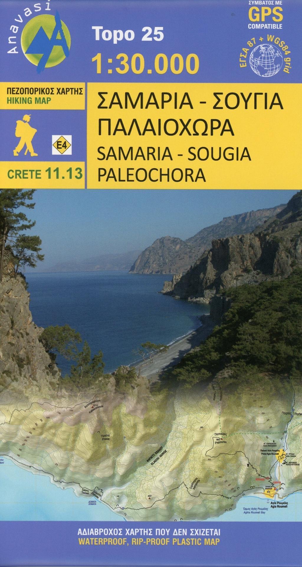 Vorderes Coverbild Topografische Bergwanderkarte 11.13. Kreta - Griechenland. Samaria - Sougia 1 : 30 000