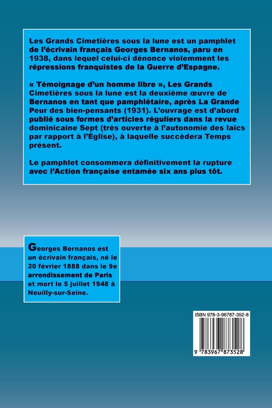 Rückseitencover Les grands Cimetières sous la Lune