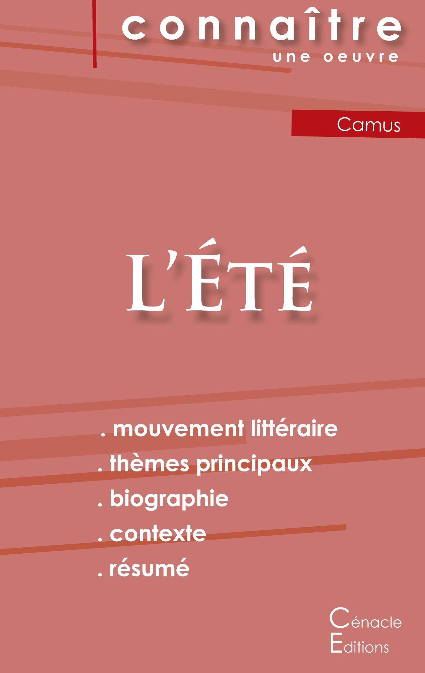 Vorderes Coverbild Fiche de lecture L'Été de Albert Camus (Analyse littéraire de référence et résumé complet)