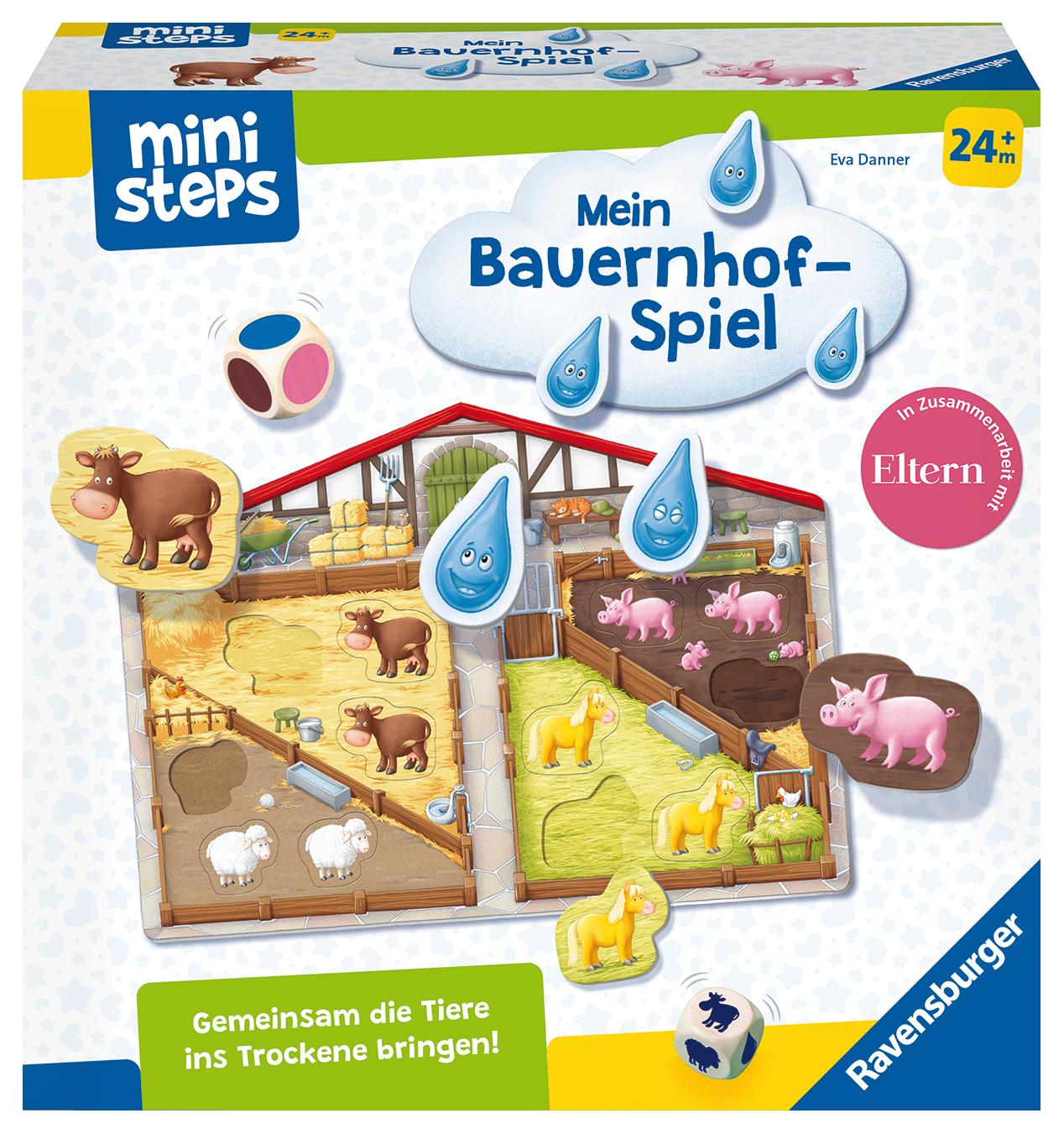 Vorderes Coverbild Ravensburger ministeps 4173 Unser Bauernhof-Spiel, Erstes Spiel rund um Tiere, Farben und Formen - Spielzeug ab 2 Jahre