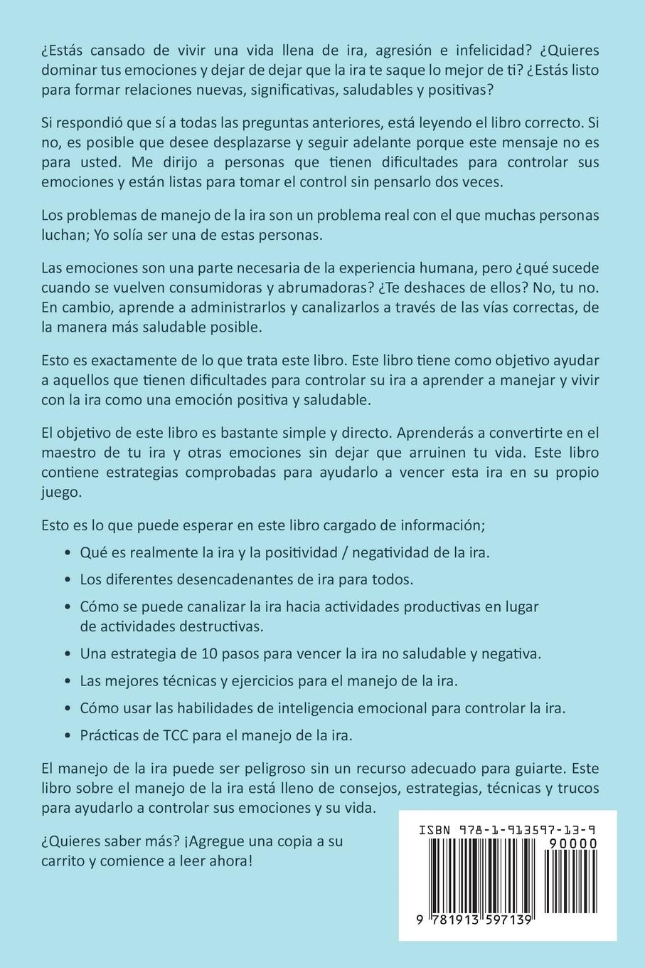 Rückseitencover Manejo de la ira