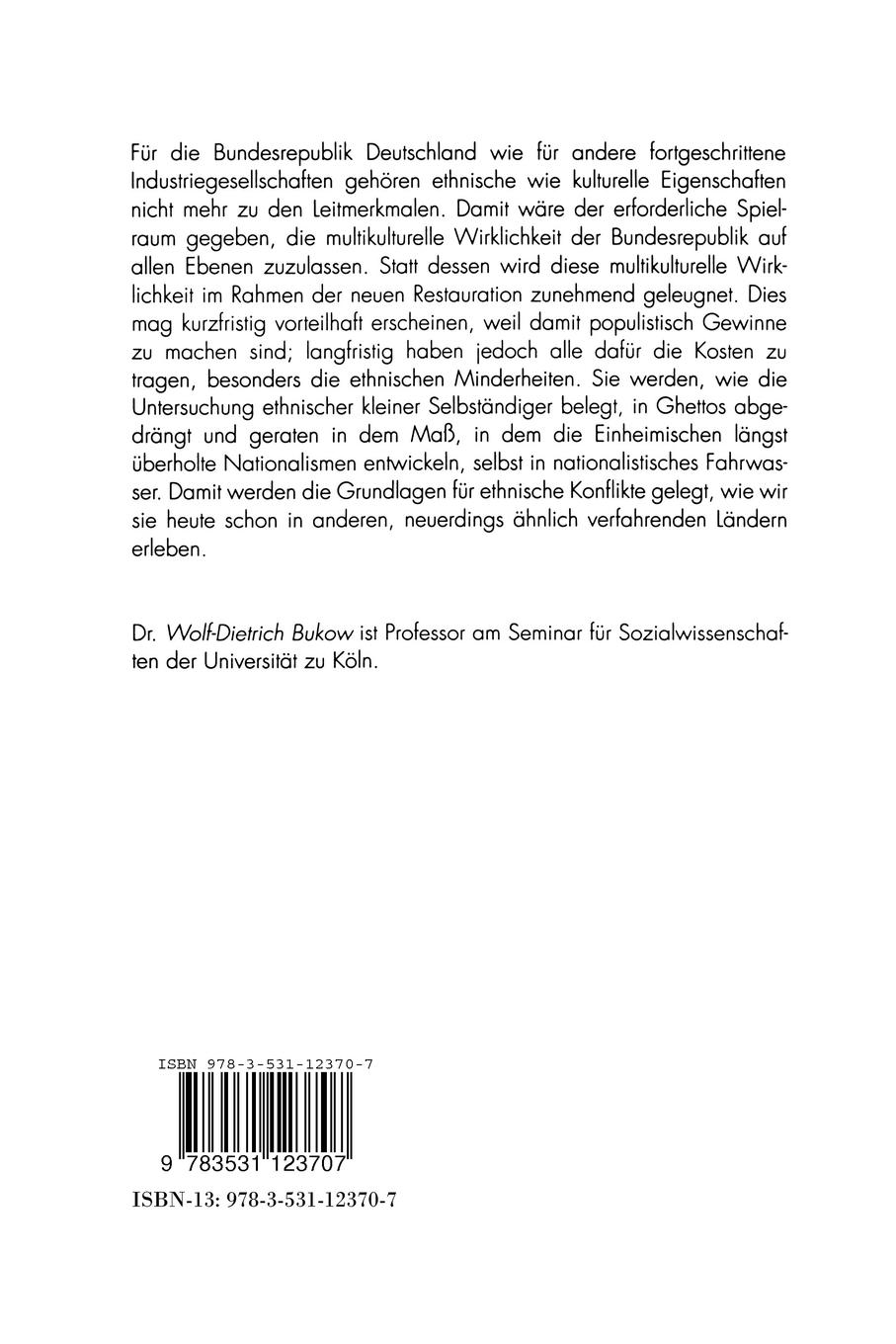 Rückseitencover Leben in der multikulturellen Gesellschaft