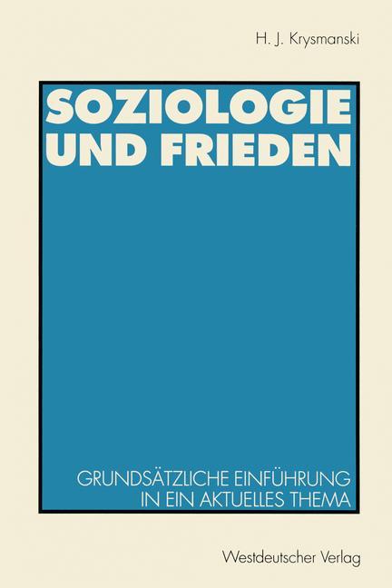 Vorderes Coverbild Soziologie und Frieden