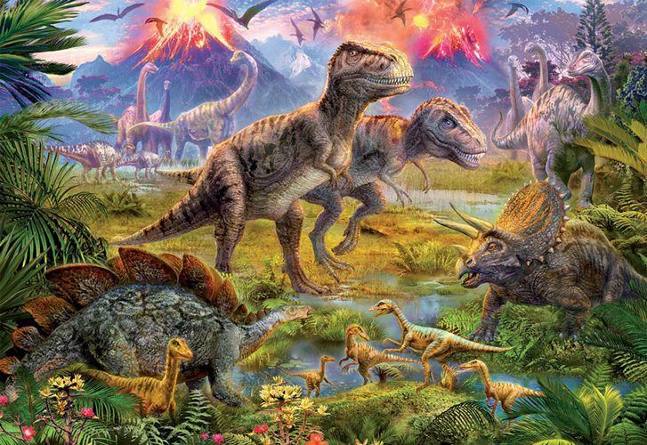 Beispielinhalt (Bild) Educa - Dinosaurier-Treffen - Puzzle