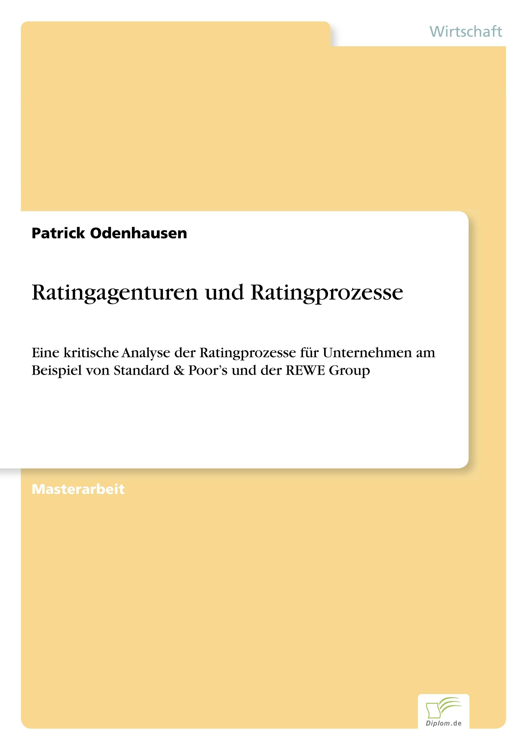 Vorderes Coverbild Ratingagenturen und Ratingprozesse